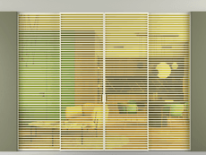 Перегородка Formato внутри проёма скрытое крепление в потолок 4 створки