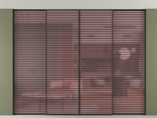 Перегородка Формато внутри проёма скрытое крепление в потолок 4 створки