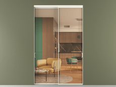 Перегородка Формато внутри проёма 2 створки