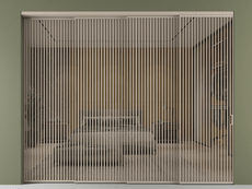 Перегородка Formato внутри проёма 4 створки с синхронным механизмом