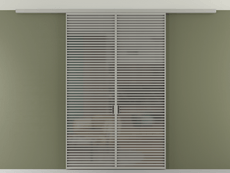 Перегородка Формато вдоль стены на потолок 2 створки