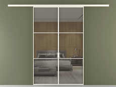 Перегородка Formato вдоль стены 2 створки