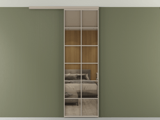 Перегородка Формато вдоль стены на потолок 1 створка