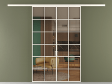 Перегородка Formato вдоль стены 2 створки