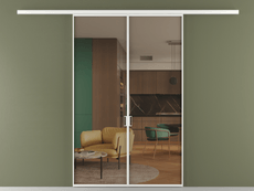 Перегородка Formato вдоль стены 2 створки