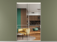 Перегородка Formato внутри проёма 2 створки