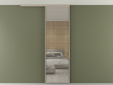 Перегородка Formato вдоль стены на потолок 1 створка