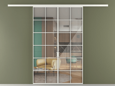 Перегородка Formato вдоль стены 2 створки