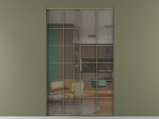 Перегородка Формато внутри проёма 2 створки