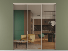 Перегородка Formato внутри проёма 3 створки