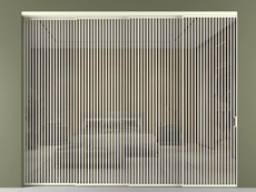 Перегородка Formato внутри проёма 4 створки с синхронным механизмом