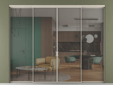 Перегородка Formato внутри проёма 4 створки