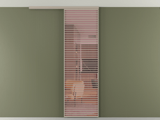 Перегородка Формато вдоль стены на потолок 1 створка