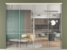 Перегородка Formato внутри проёма 4 створки