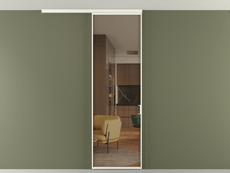 Перегородка Formato вдоль стены на потолок 1 створка