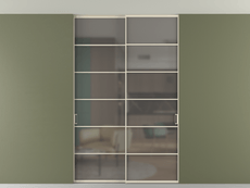 Перегородка Формато внутри проёма скрытое крепление в потолок 2 створки