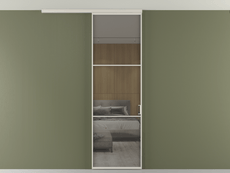 Перегородка Формато вдоль стены на потолок 1 створка