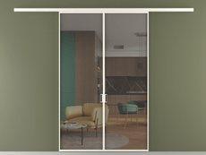 Перегородка Формато вдоль стены 2 створки