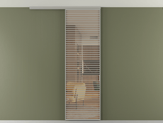 Перегородка Formato вдоль стены на потолок 1 створка