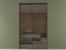 Перегородка Formato внутри проёма 2 створки