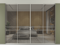 Перегородка Формато внутри проёма скрытое крепление в потолок 4 створки