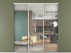 Перегородка Formato внутри проёма 3 створки