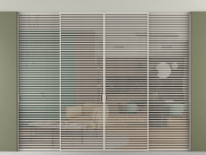 Перегородка Формато внутри проёма скрытое крепление в потолок 4 створки