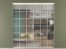 Перегородка Formato внутри проёма 3 створки