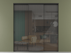 Перегородка Формато внутри проёма 3 створки