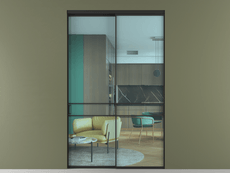 Перегородка Formato внутри проёма 2 створки