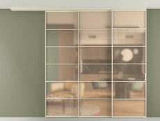 Перегородка Formato вдоль стены на потолок телескопик синхро 3