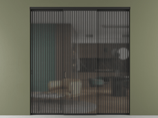 Перегородка Formato внутри проёма 3 створки