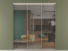 Перегородка Formato внутри проёма 3 створки