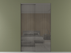 Перегородка Formato внутри проёма 2 створки