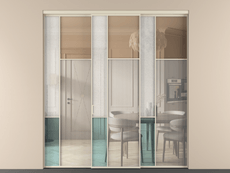 Перегородка Mosaic внутри проёма трёхстворчатая