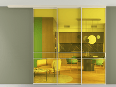 Перегородка Formato вдоль стены на потолок телескопик синхро 3