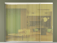 Перегородка Формато внутри проёма 4 створки с синхронным механизмом