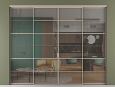 Перегородка Formato внутри проёма 4 створки