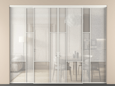 Перегородка Mosaic внутри проёма 4 створки