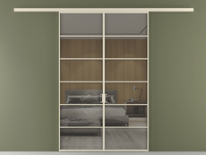 Перегородка Formato вдоль стены 2 створки