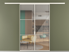 Перегородка Formato вдоль стены 2 створки