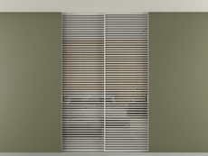 Перегородка Formato внутри проёма скрытое крепление в потолок 2 створки