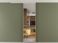 Перегородка Formato вдоль стены на потолок 1 створка