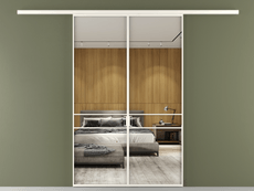 Перегородка Формато вдоль стены 2 створки