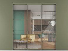 Перегородка Формато внутри проёма 3 створки