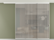 Перегородка Formato вдоль стены на потолок 3 створки с синхронным механизмом