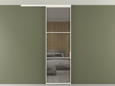 Перегородка Formato вдоль стены на потолок 1 створка