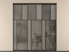 Перегородка Mosaic внутри проёма 3 створки