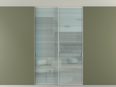 Перегородка Formato внутри проёма скрытое крепление в потолок 2 створки