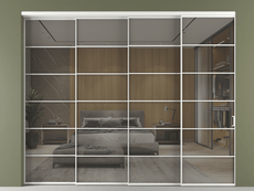 Перегородка Formato внутри проёма 4 створки с синхронным механизмом